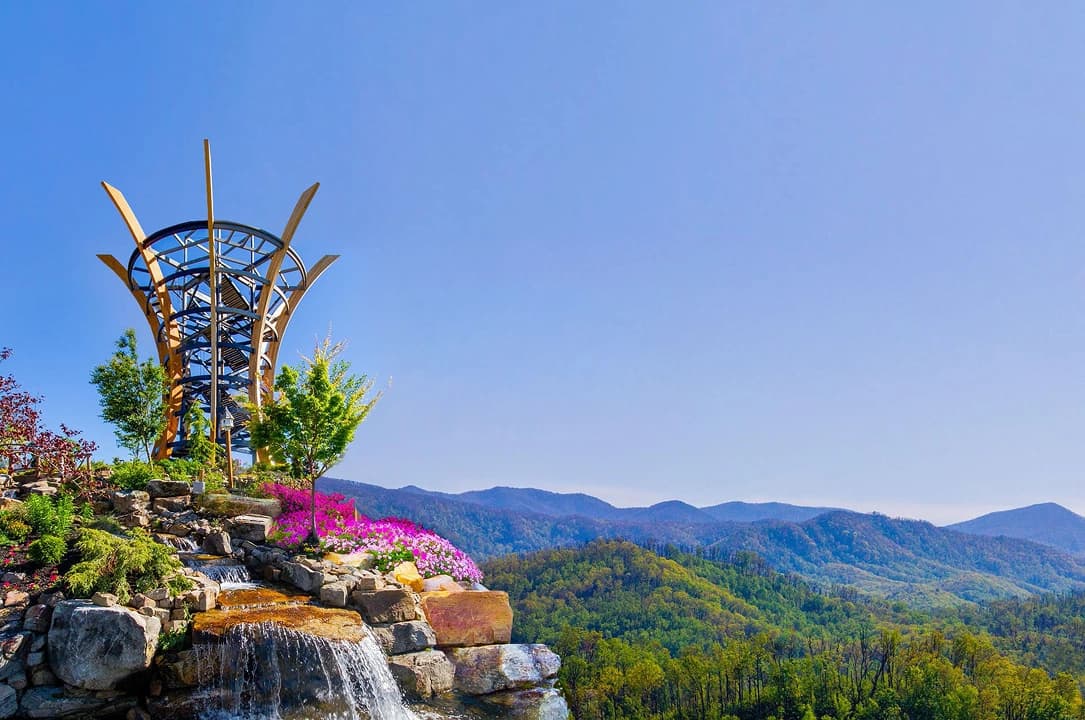 Smoky Mountains scenic overlook near Pigeon Forge, TN